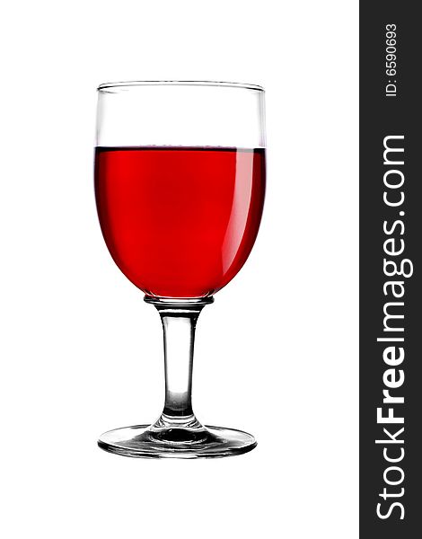 A glass of red wine. A glass of red wine
