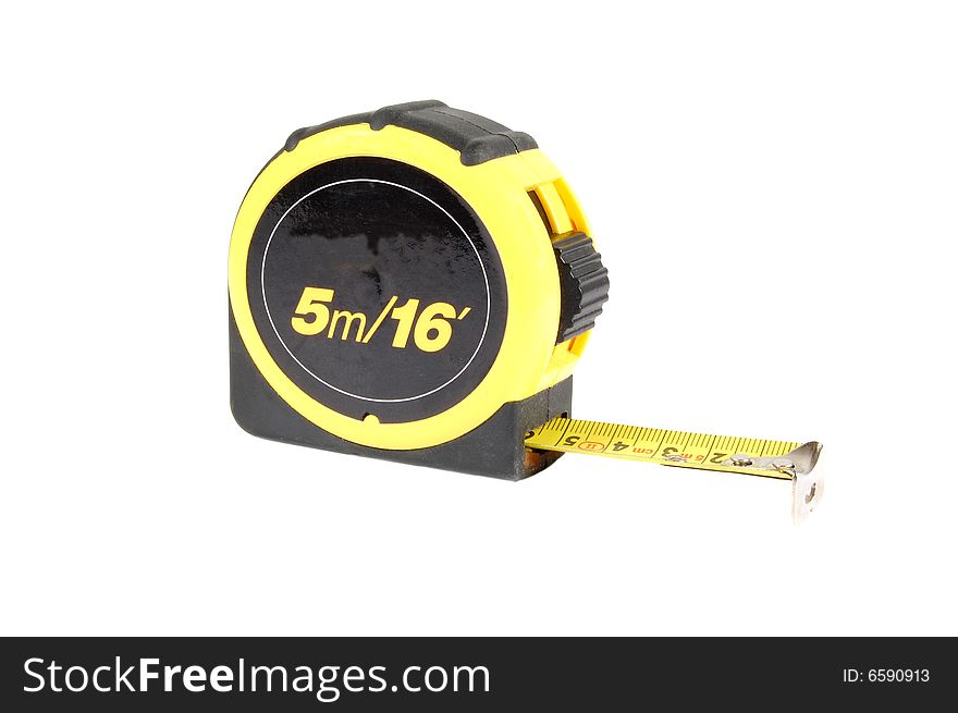 Measuring tape isolated on a white background