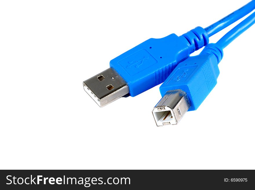 USB cables isolated on a white background