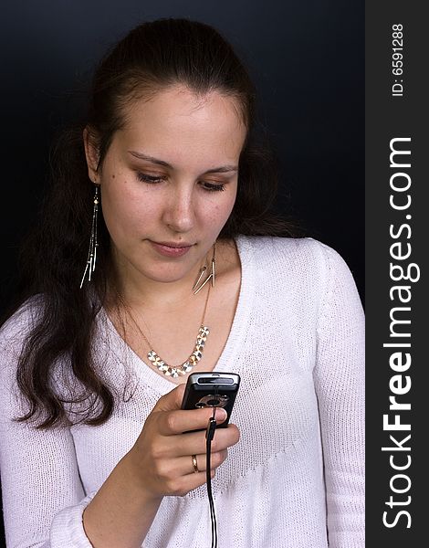 Female With Mobile Phone