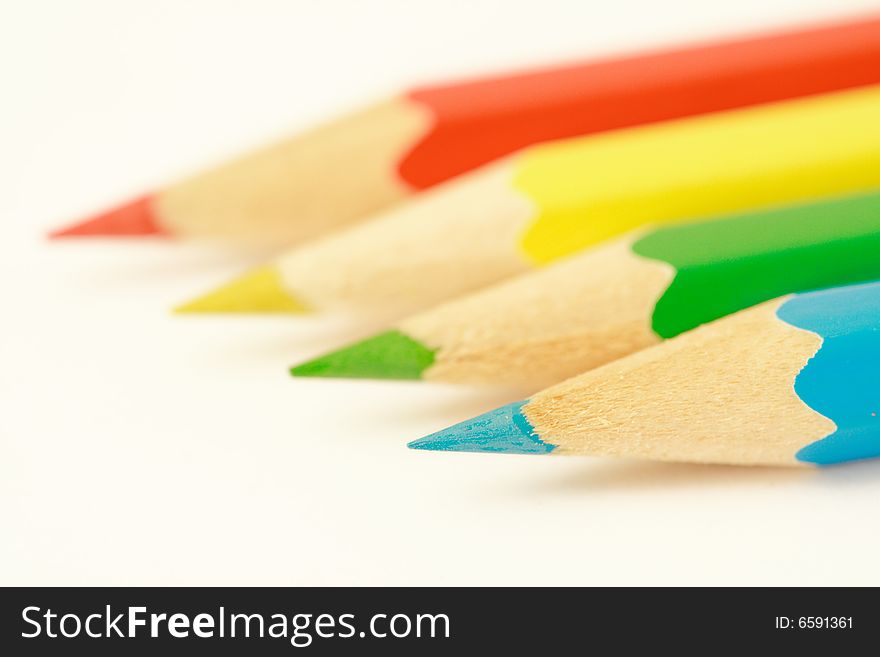 4 coloring pencils red yellow green and blue. 4 coloring pencils red yellow green and blue