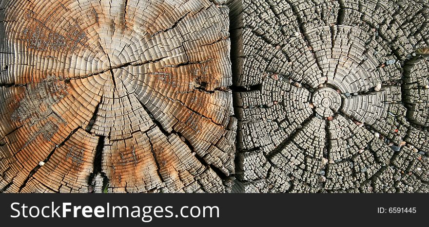 Double weathered wood grain