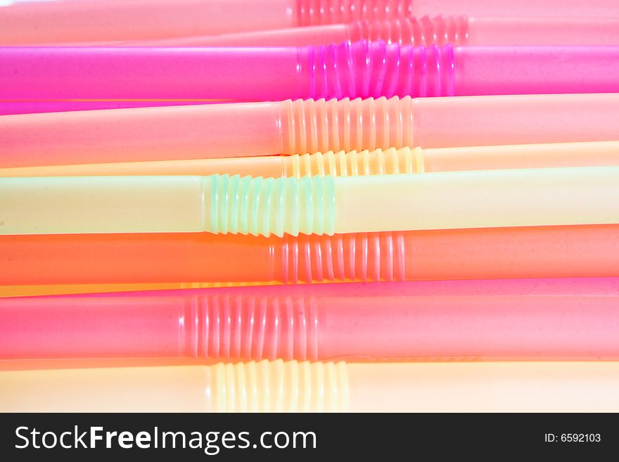 Drinking Straws isolated on white background