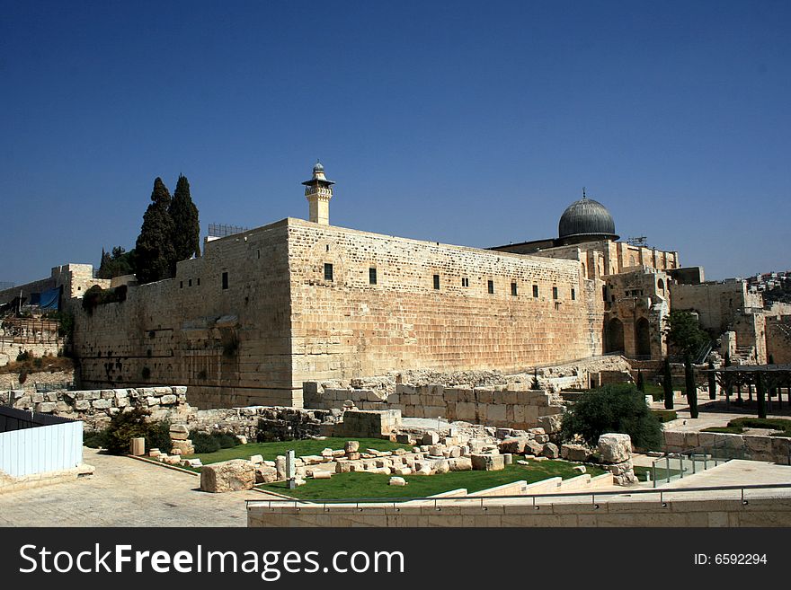 North-Western View of the Temple Mount in the Old City of Jerusalem