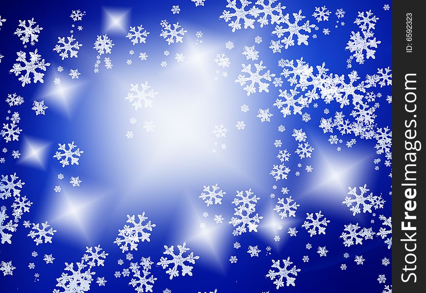 Christmas snow blue card background snowflakes celebration. Christmas snow blue card background snowflakes celebration