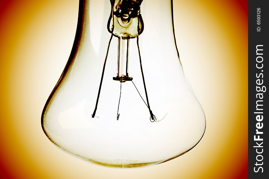 Light bulb on color background.