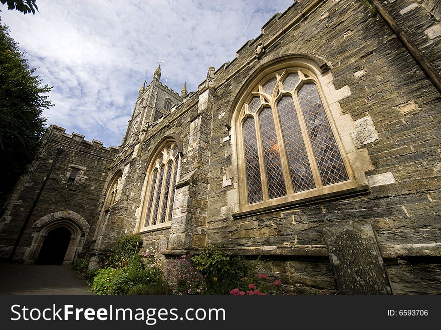 The historic church in the lovely port town of Fowey, Cornwall, England. The historic church in the lovely port town of Fowey, Cornwall, England.