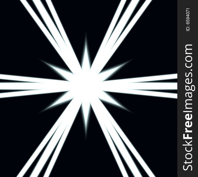 An abstract composition in white and black with a star as its central motif. An abstract composition in white and black with a star as its central motif.
