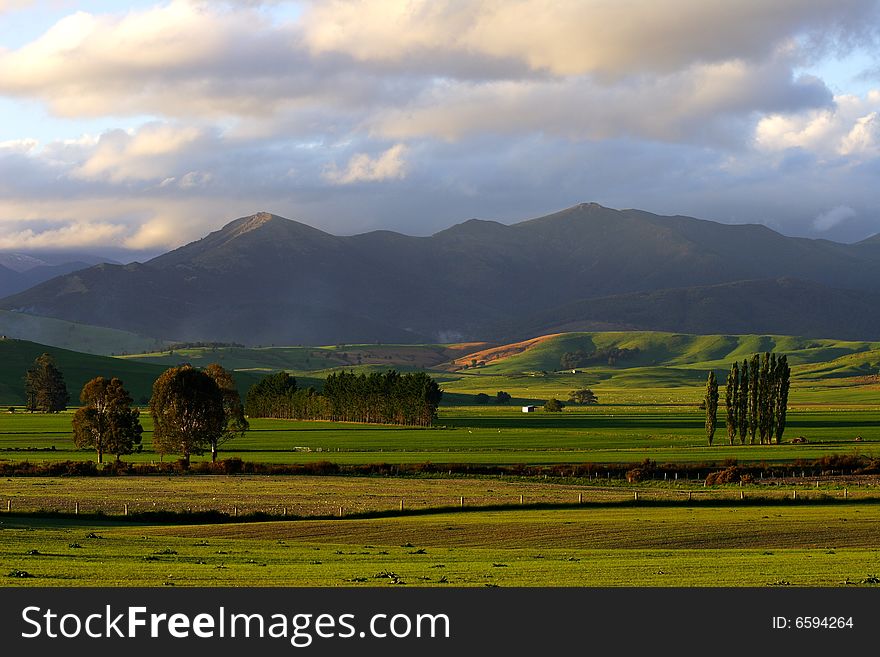 Rural Sunset New Zealand, picture was taken in Nov 2007, . Rural Sunset New Zealand, picture was taken in Nov 2007,