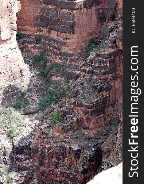 Looking down into the Colorado River Gorge in Northern Arizona.