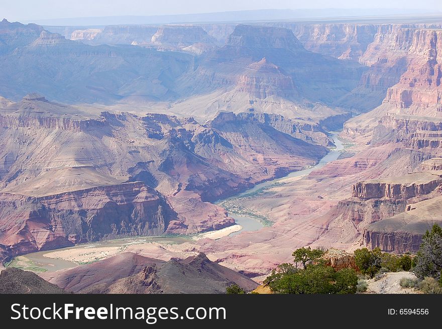Grand Canyon National Park from the south rim in Northern Arizona.