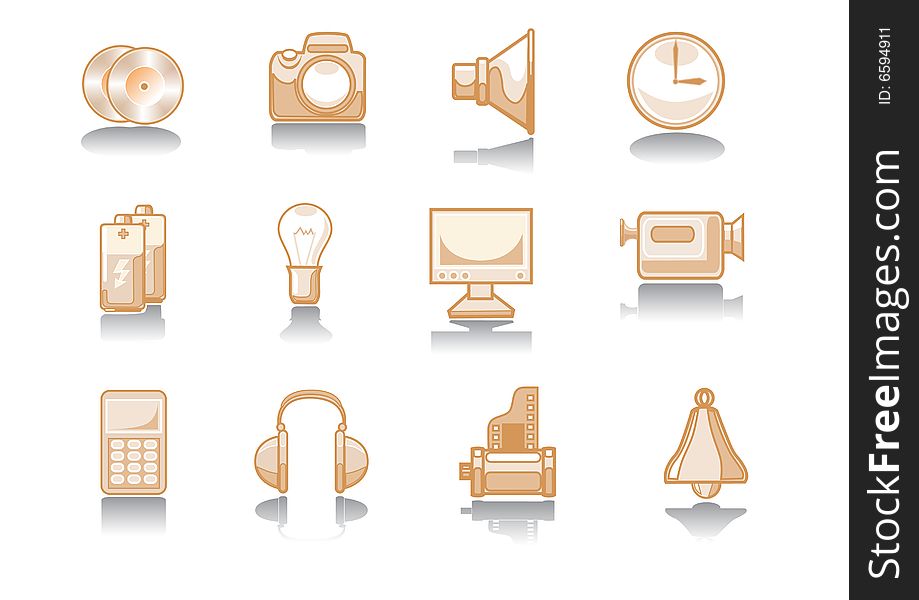 Vector graphic icons for your computer on electronic technology. Vector graphic icons for your computer on electronic technology