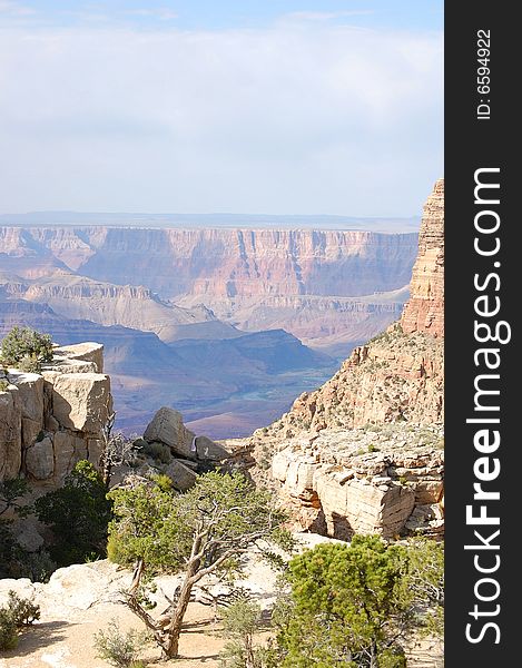 Grand Canyon National Park from the south rim in northern Arizona.