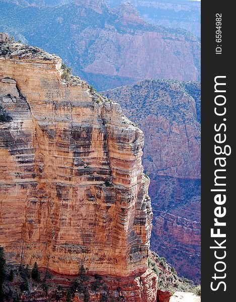 Grand Canyon National Park from the south rim in northern Arizona. One of the seven wonders of the world.