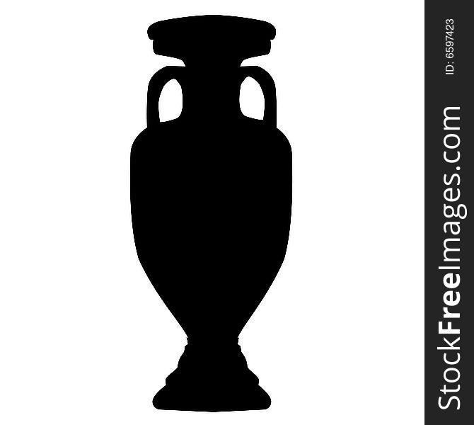 Silhouette of European soccer championship. Silhouette of European soccer championship