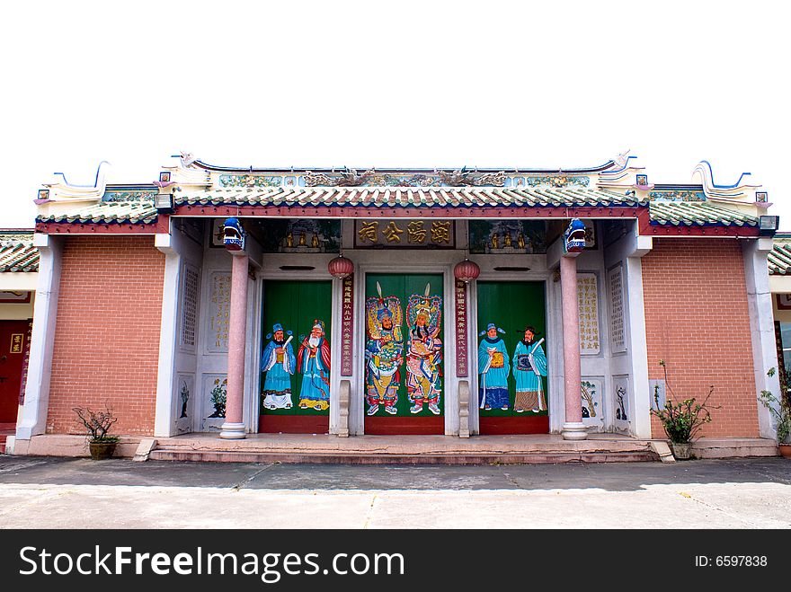 Old Chinese traditional temple in tropical country