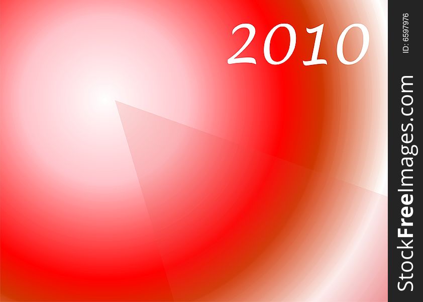 2010 calendar with red background