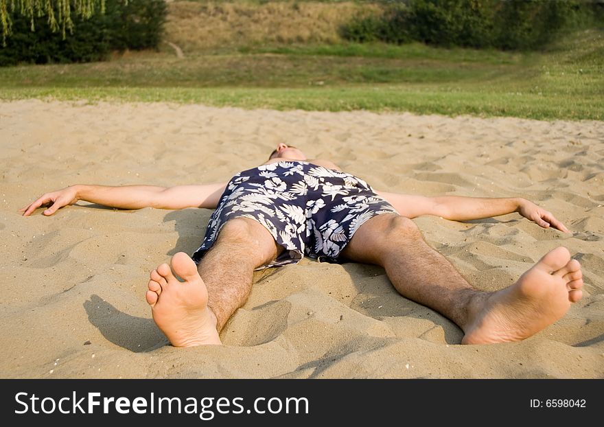 Young adult on the beach. Young adult on the beach