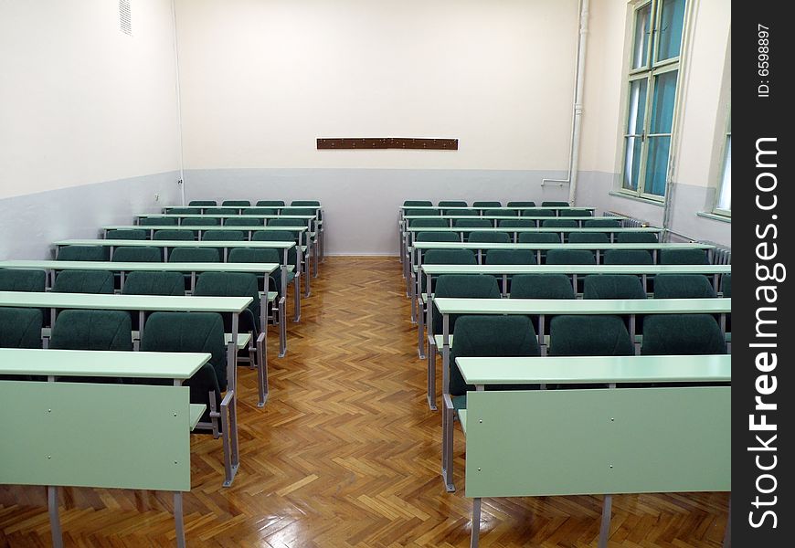 Interior of University classroom, Kragujevac, Serbia. Interior of University classroom, Kragujevac, Serbia