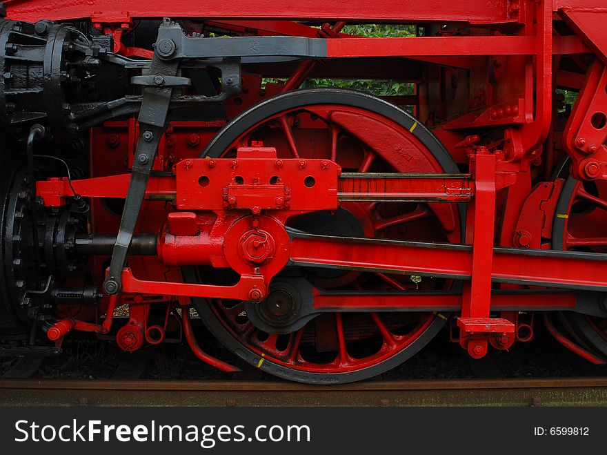 Steam train in a museum. Steam train in a museum