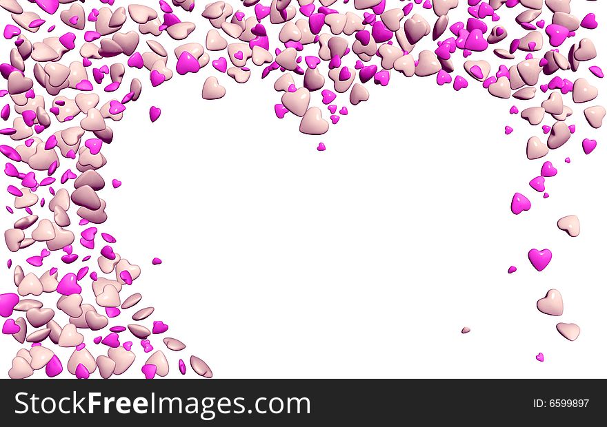 Close up candy hearts for celebration background or cards
