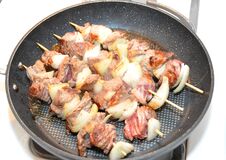 Cooking Shashlik Royalty Free Stock Photo Cooking Shashlik Royalty Free Stock Photo
