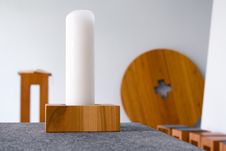 Candle On Altar Stock Images