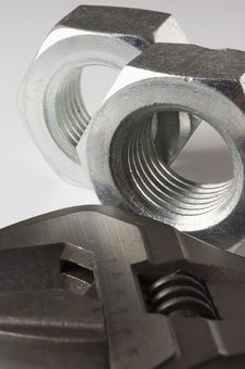 Wrench And Nuts Royalty Free Stock Images Wrench And Nuts Royalty Free Stock Images