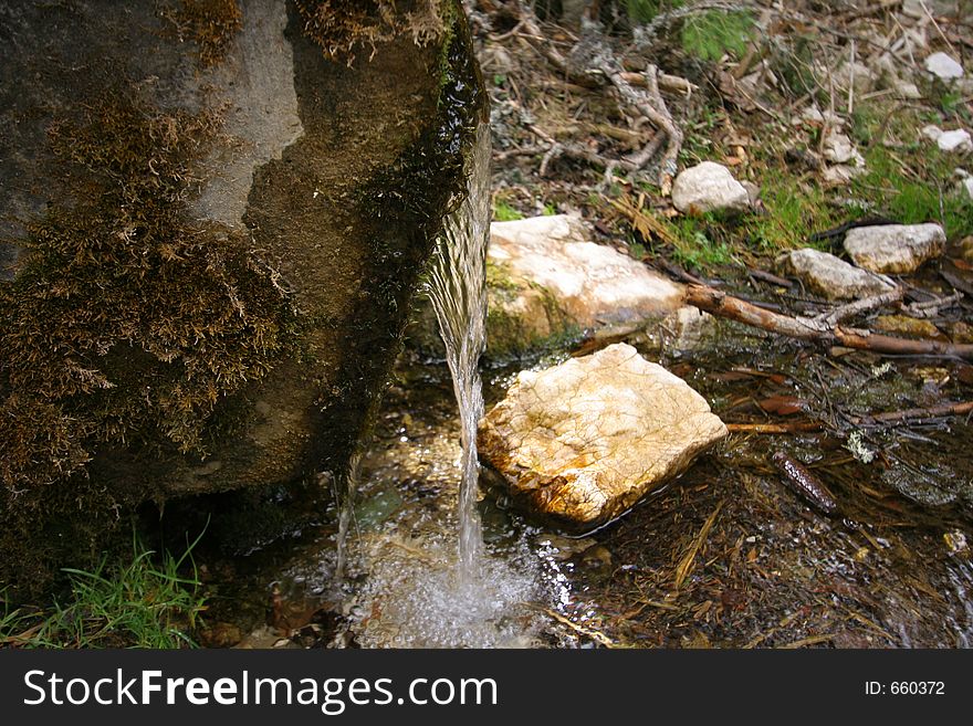 Close-up of a water spring in the french alps. Close-up of a water spring in the french alps