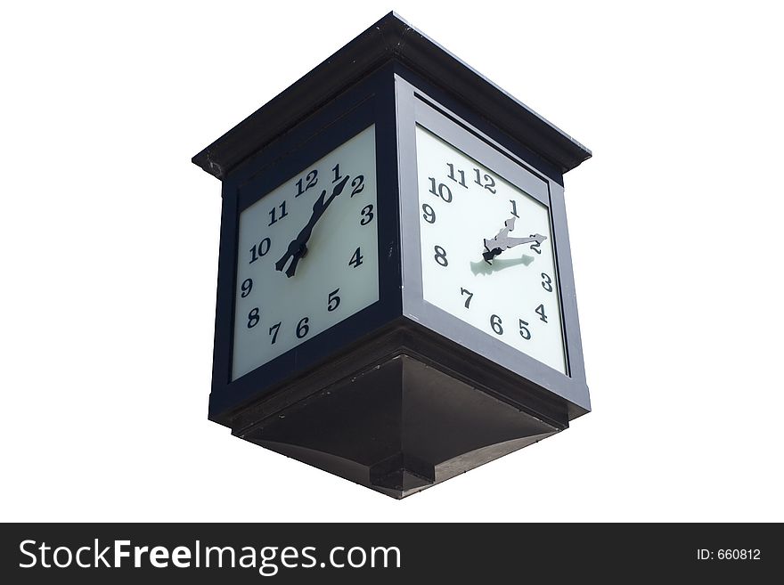 Street Clock Isolated