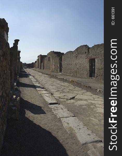 Roman antiquites in Pompei, remains of Vesuvio 79 b.C eruption. Roman antiquites in Pompei, remains of Vesuvio 79 b.C eruption