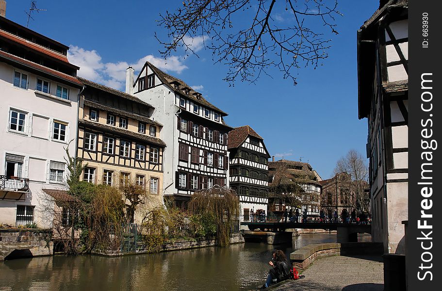 This part of medieval Strasbourg in the Alsace region of France is called Little France. Thousands of tourists visit this picturesque area of the old city every year.