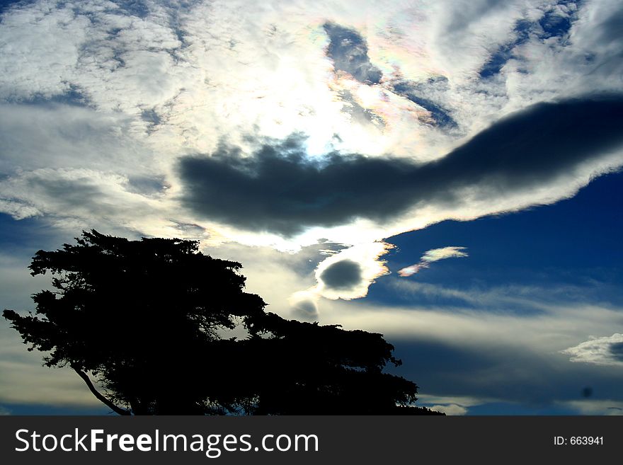 Strange effects from clouds. Strange effects from clouds