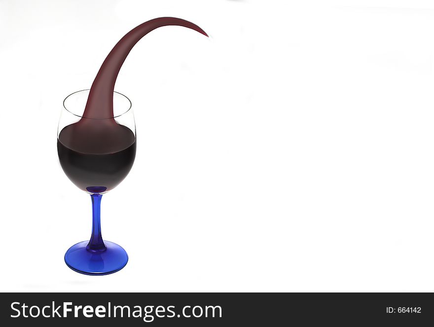 Utensils of kitchen (glass of wine)