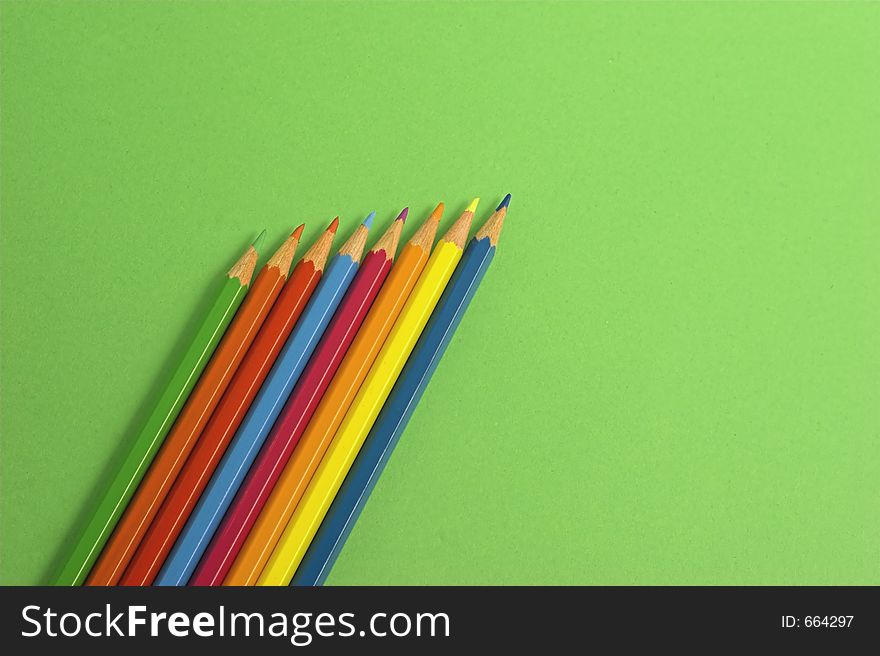 Multi colored pencils. Multi colored pencils