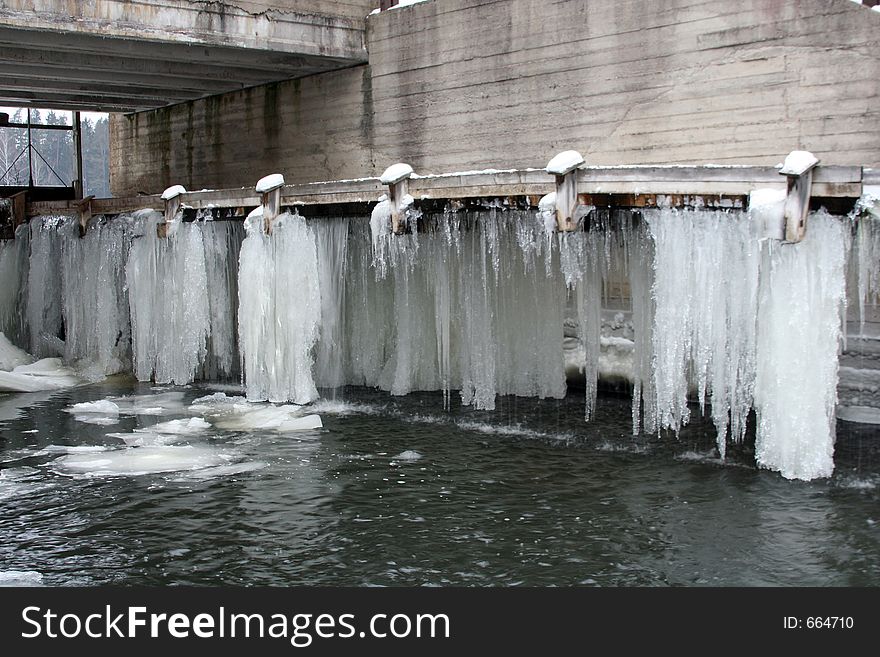 Winter scene - icicles