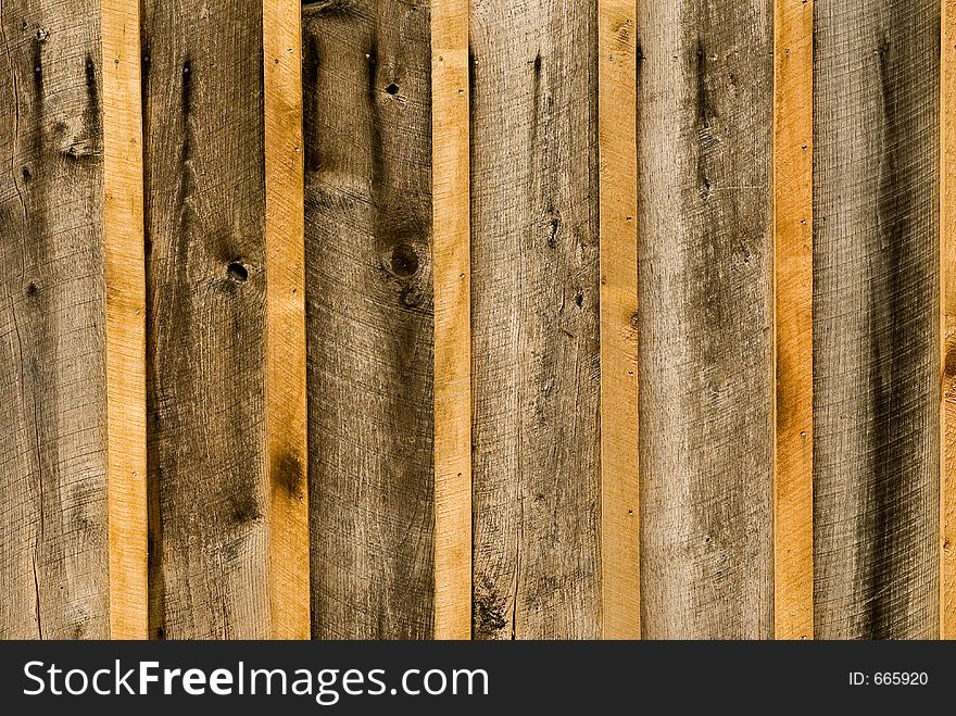 Close-Up Of Rough Wood Siding