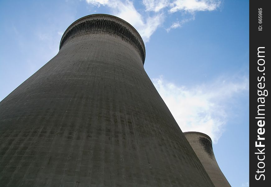 Cooling towers from a coal fired power station