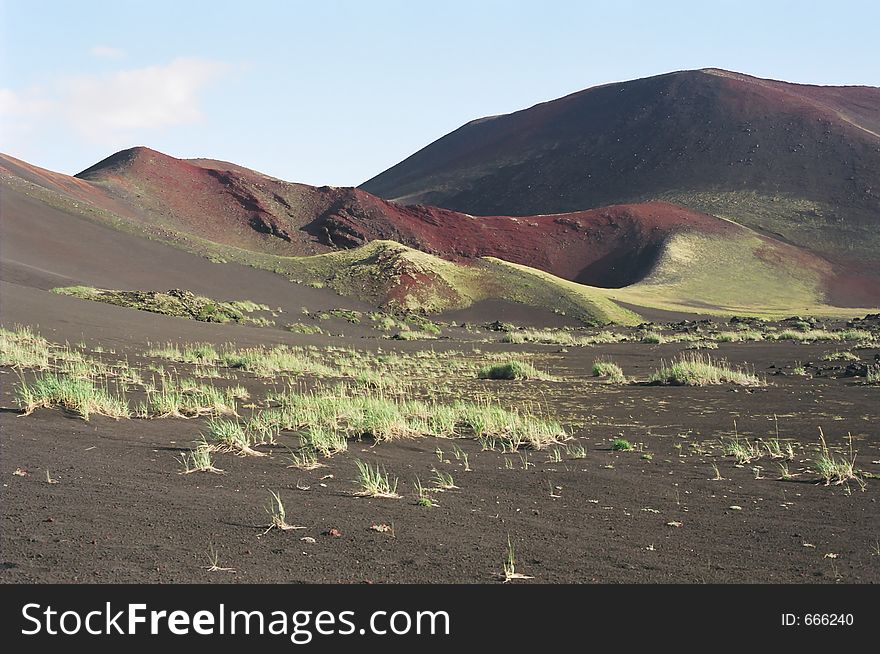 Volcanic desert in Kamchatka, Russia