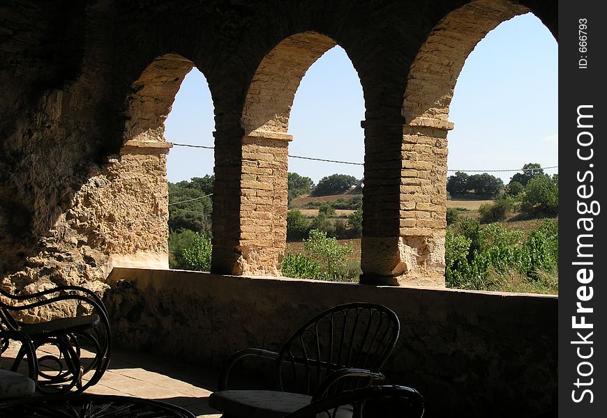 Veranda on the sunny day