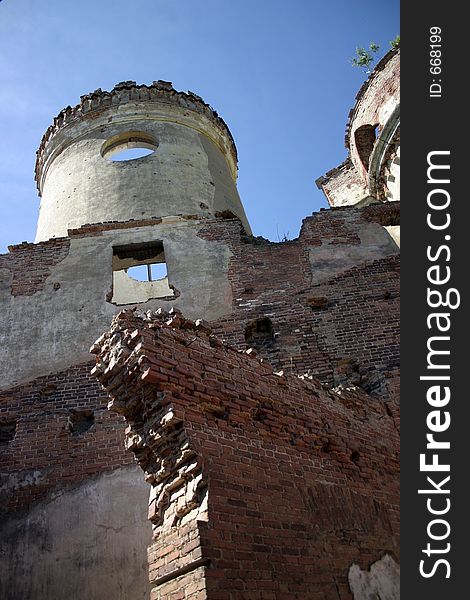 Castle ruins. Pavlovsk. Saint-Peterburg. Russia.