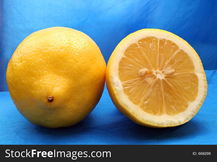 Two pieces of lemons