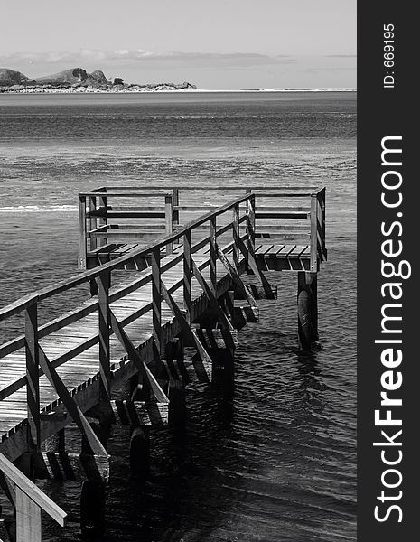 Black and white version of fishing pier. Black and white version of fishing pier