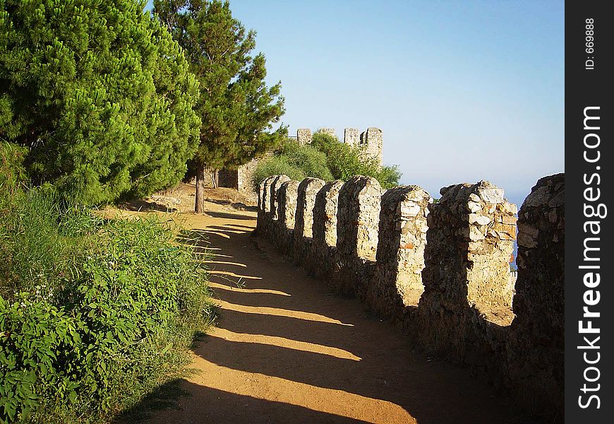 Turkish castle near Alanya. Turkish castle near Alanya.