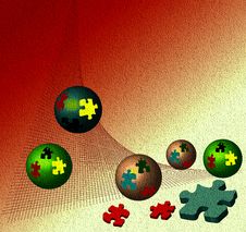 Abstract Puzzle Balls Stock Image Abstract Puzzle Balls Stock Image