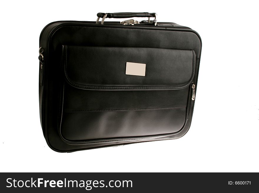 Comfortable Black leather laptop case. Comfortable Black leather laptop case