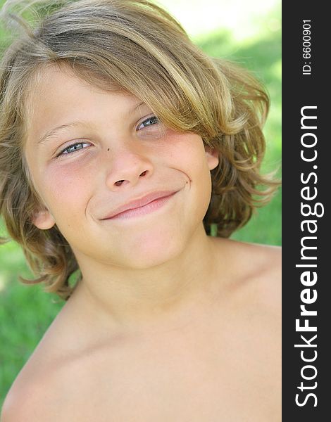 Shot of a happy young boy vertical