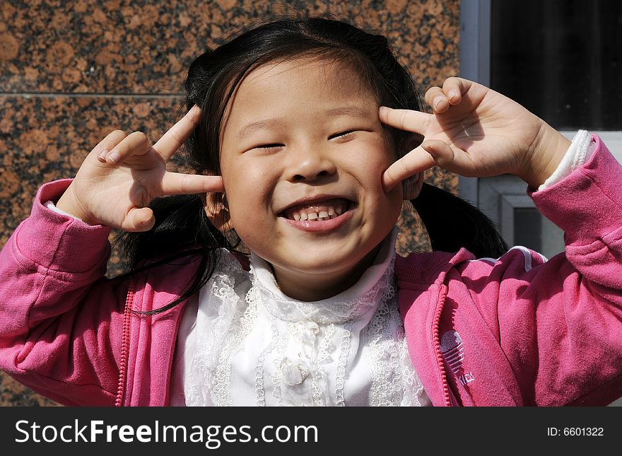 Chinese girl with smile face. Chinese girl with smile face