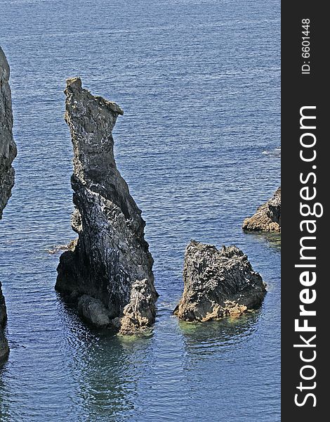 Belle-Ile, Les aiguilles de Port Coton, Brittany, Northern France