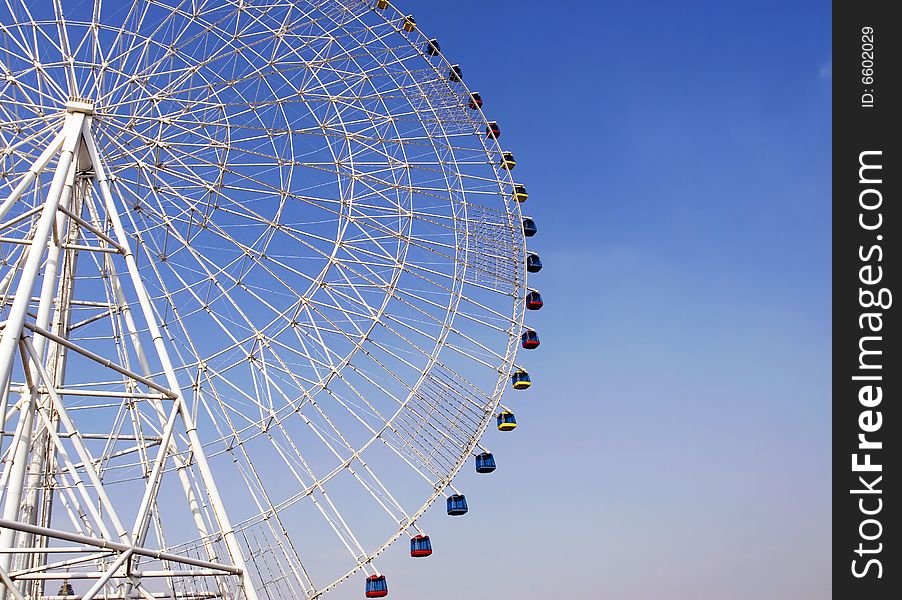 The ferris wheel in a park of china